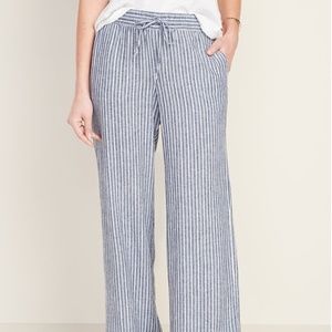Old Navy Mid-Rise Wide-Leg Linen Pull-On Pants